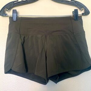 lululemon athletica Olive Green Athletic Shorts Size 2 EUC